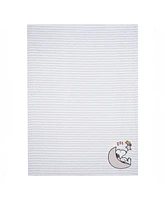 Bedtime Originals Snoopy Love Soft White/Taupe Fleece Baby Blanket w/ Applique