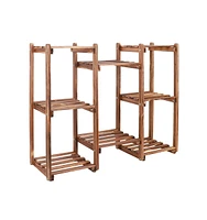 Unho Multifunctional 8 Tiers Garden Patio Plant Stand Flowers Rack Indoor Outdoor