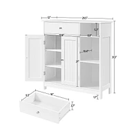 Yaheetech Free Standing Bathroom Storage Cabinet with Drawer