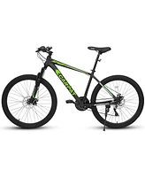 Streamdale Furniture 26-inch mountain bike adult aluminum frame shock absorbing front fork bike 21-speed disc brake mountain bike