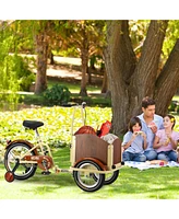 Streamdale Furniture Foldable Tricycle for Kids Ages 6-12,Mini Cargo Bike, Pet Bike, Reverse Tricycle, Outdoor Parent