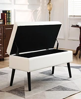 Streamdale Furniture Storage Bench with Storage Bench for Bedroom End of Bed Bench Foot of Bed Bench Entryway Bench Storage Ottoman Bench 43.3" W x 17