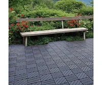 Streamdale Furniture 27 Pack Interlocking Plastic Deck Tiles - 12" x12" Square - Waterproof Outdoor - Poolside Balcony Backyard Decking Tiles