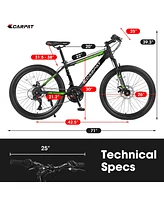 Streamdale Furniture 26 Inch Mountain Bike, Shimano 21 Speeds with Mechanical Disc Brakes, High