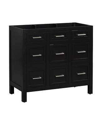 [Cabinet Only] 36" Black Bathroom Vanity(Sink not included)