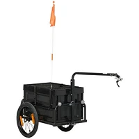 Streamdale Furniture Bike Cargo Trailer Bicycle Trailer Wagon Cart With Removable Storage Box Quick Release 16 Wheels Safe Reflectors No Bottom