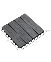 Interlocking Deck Tiles: Grey Outdoor Flooring