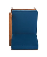 Perla 3 Seater Sofa And Table Set, Blue