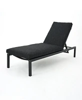 Simplie Fun Navan Chaise Lounge - Dark Grey