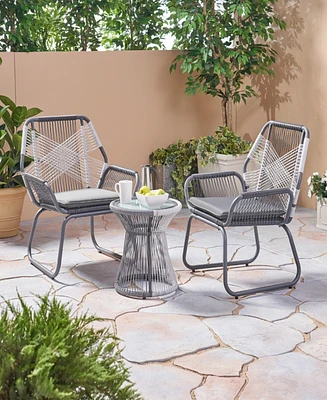 Streamdale Furniture Milan 3-Piece Outdoor Chat Set: Refreshing Drinks, Meaningful Conversations