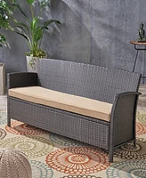 Elegant And Durable Wicker 3-Seater Sofa For Outdoor Comfort