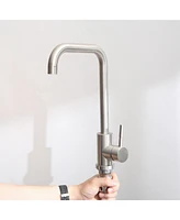 Simplie Fun 24in Stainless Steel Washing Sink w/ Faucet Hoses and Drain Head Only(Update)