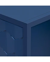 Luxurious Four-Door Sideboard with Honeycomb Patterned Doors, Offering Ample Storage for Study, Entrance and Living Room