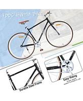 Simplie Fun Single Speed Retro style 700C Road Bike For men women's City