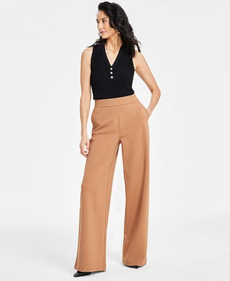 I.n.c. International Concepts Women's High-Rise Wide-Leg Pants, Created for Macy's