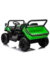 Streamdale Furniture 24V Xxxl Kids Ride On Utv W/Parents Remote Control, Two-seater, Automatic tipping bucket, Rear wheel suspension, Slow start