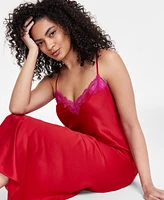 I.n.c. International Concepts Women's Lace-Trim Satin Nightgown, Exclusively at Macy's