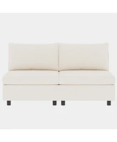 Streamdale Furniture Love Seat Couches, Chaise Longue Mid Century Modern Sofa Couch With Storage for Small Spaces, Living Room