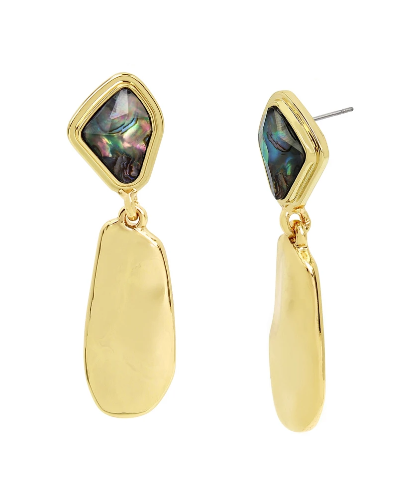 Robert Lee Morris Soho Abalone Molten Paddle Drop Earrings