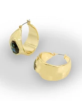 Robert Lee Morris Soho Abalone Molten Hoop Earrings