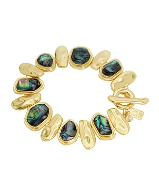 Robert Lee Morris Soho Abalone Molten Link Bracelet