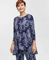 Jm Collection Women's Printed Swing Top, Exclusively at Macy's