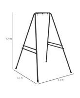 Simplie Fun A-Shaped Hammock Chair Stand, Heavy Duty Swing Stand for Indoor & Outdoor Use, Max 330 lbs., Black