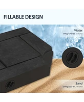 Streamdale Furniture 4 Piece Patio Cantilever Umbrella Base Weight Set, Fillable Outdoor Offset Umbrella Weights for Umbrella Stand, 175 lbs. Capacity