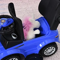 Streamdale Furniture 2 In 1 Push Cars for Toddlers Kid Ride on Push Car Stroller Sliding Car with Horn Music Light Function Secure Bar Ride on Toy for