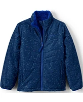 Lands' End Girls Reversible Fleece Puffer Jacket