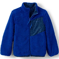 Lands' End Girls Reversible Fleece Puffer Jacket