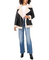 Vince Camuto Women's Faux-Shearling Aviator Jacket