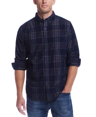 Weatherproof Vintage Men's Plaid Corduroy Shirt