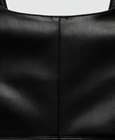 Mango Women's Short Leather-Effect Dress