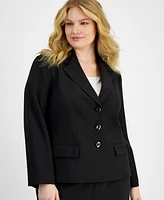 Le Suit Plus Three-Button Jacket & Skirt