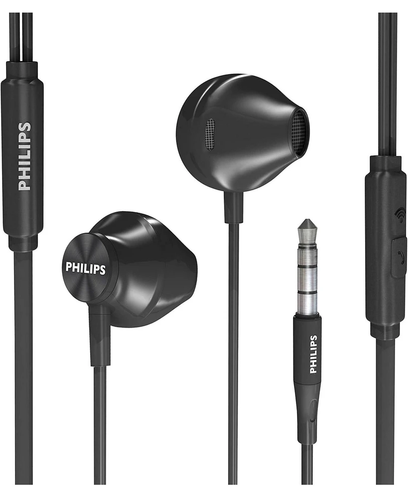 Philips Wired Earbuds - High-Fidelity Sound, Ergonomic Design, In-Line Mic, Noise-Isolating Tips, Durable Build, 3.5mm