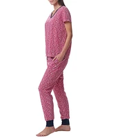 Tommy Hilfiger Women's Printed Short-Sleeve Tee & Jogger Set