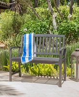 Loja Bench: Durable Acacia Wood Bench For Outdoor Comfort And Style