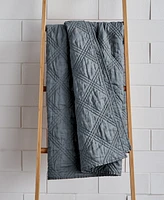 Levtex Washed Linen Textured Quilted Throw, 50" x 60"