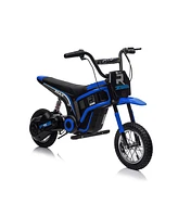 Streamdale Furniture 24V14ah Kids Ride On 24V Electric Toy Motocross Motorcycle Dirt Bike-xxl large, Speeds up to 14.29MPH, Dual Suspension