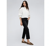 Kenneth Cole Women's Denim High Rise Cropped Kick Flare Pants