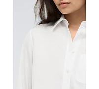 Kenneth Cole Women's Oversized Button-Front Boyfriend Shirt