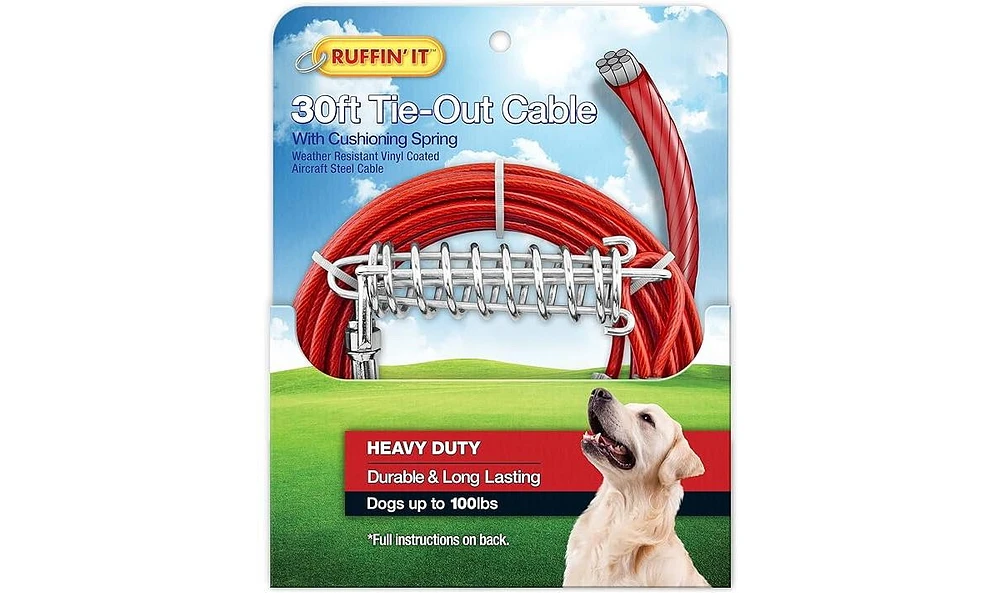 Ruffin' It Tie Out Cable: 1700# Strength - 15FT