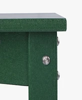 55" Outdoor Patio Hdpe Adirondack 2-Tier Shelf Console Table