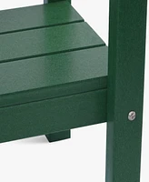 55" Outdoor Patio Hdpe Adirondack 2-Tier Shelf Console Table