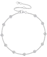 3-Pc. Set Diamond Heart Station Collar Necklace, Bracelet & Linear Drop Earrings (1/5 ct. t.w.) in Sterling Silver