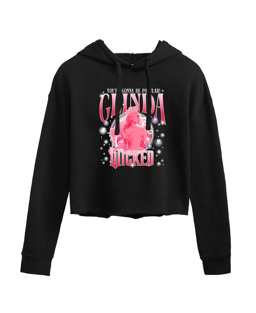 Hybrid Apparel Trendy Juniors Wicked Glinda Graphic Cropped Hoodie