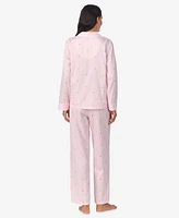 Lauren Ralph Lauren Women's Notch Collar Long Pant Pajama Set