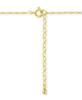 Giani Bernini Cubic Zirconia Cross Pendant Necklace in 18k Gold-Plated Sterling Silver, 16" + 2" extender, Exclusively at Macy's