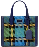 kate spade new york Manhattan Grand Plaid Tweed Medium Tote